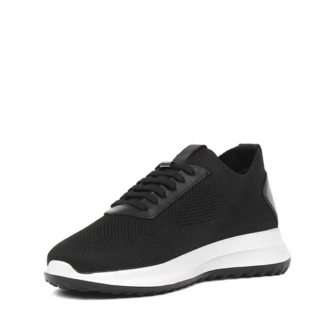 Erkek Siyah Kalın Tabanlı Deri Sneaker