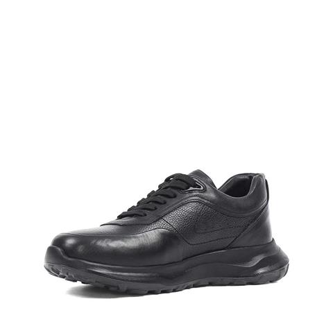 Erkek Siyah Kalın Tabanlı Deri Sneaker