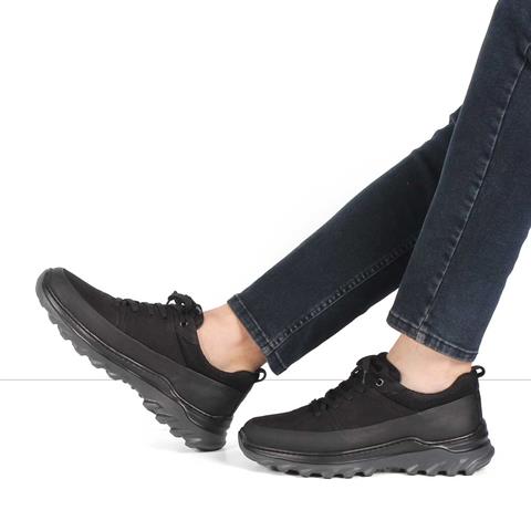 Erkek Siyah Kalın Tabanlı Nubuk Deri Ayakkabı