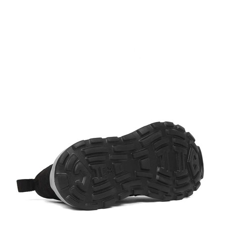 Erkek Siyah Kalın Tabanlı Nubuk Deri Sneaker
