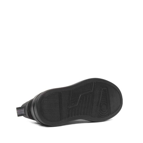 Erkek Siyah Kalın Tabanlı Nubuk Deri Sneaker