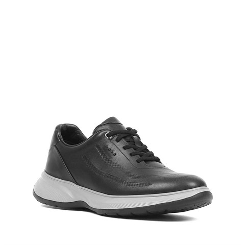 Erkek Siyah Kalın Tabanlı Sneaker