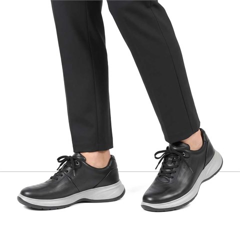 Erkek Siyah Kalın Tabanlı Sneaker