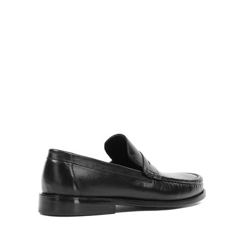 Erkek Siyah Kösele Taban Deri Ayakkabı