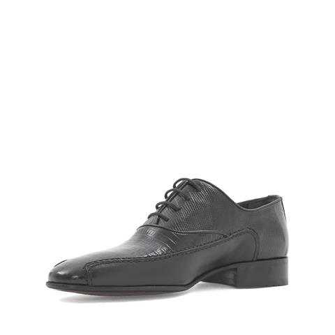 Erkek Siyah Kroko Deri Klasik Ayakkabı