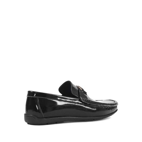 Erkek Siyah Rugan Deri Loafer