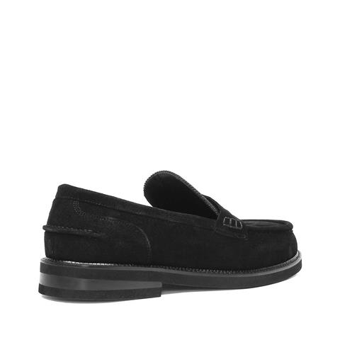 Erkek Siyah Süet Deri Loafer