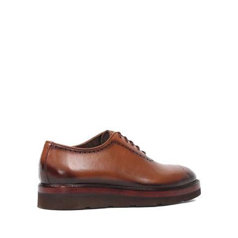 Erkek Taba Bağcıklı Deri Klasik Ayakkabı