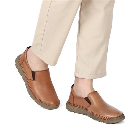 Erkek Taba Deri Günlük Ayakkabı