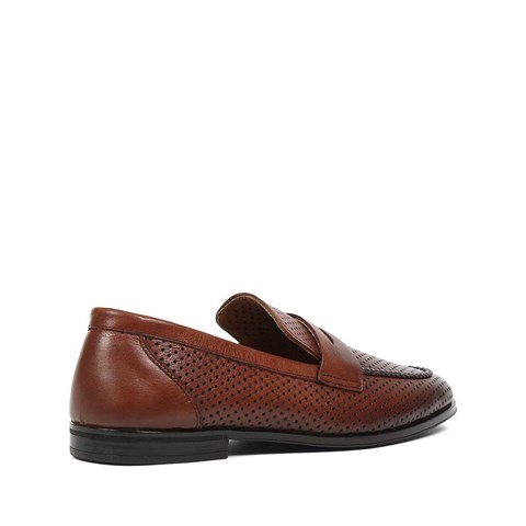 Erkek Taba Deri Loafer