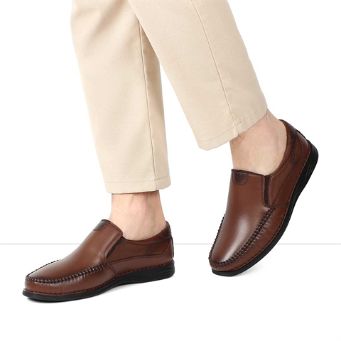 Erkek Taba Deri Loafer