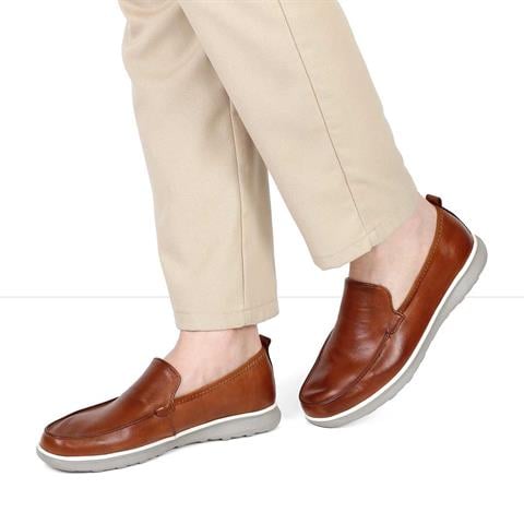 Erkek Taba Deri Loafer