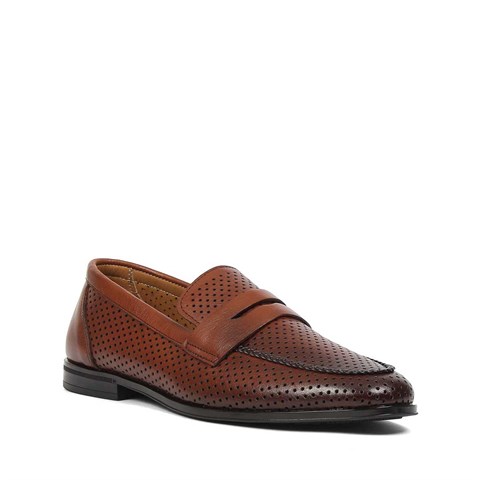 Erkek Taba Deri Loafer