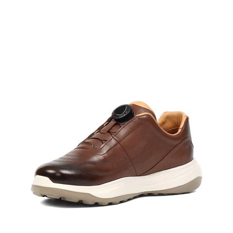 Erkek Taba Kalın Tabanlı Deri Sneaker