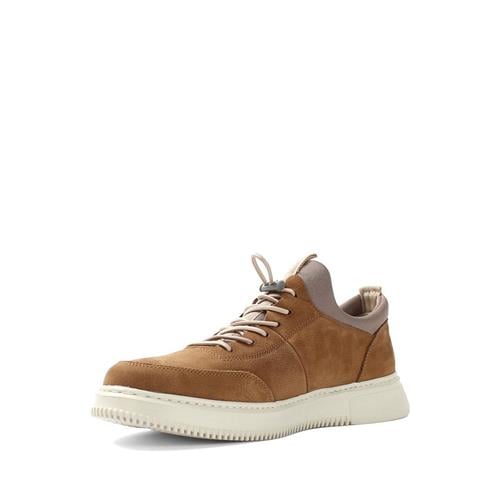 Erkek Taba Kalın Tabanlı Nubuk Deri Sneaker