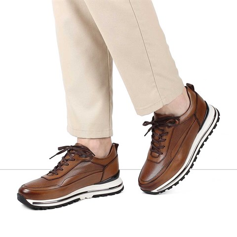 Erkek Taba Kalın Tabanlı Sneaker