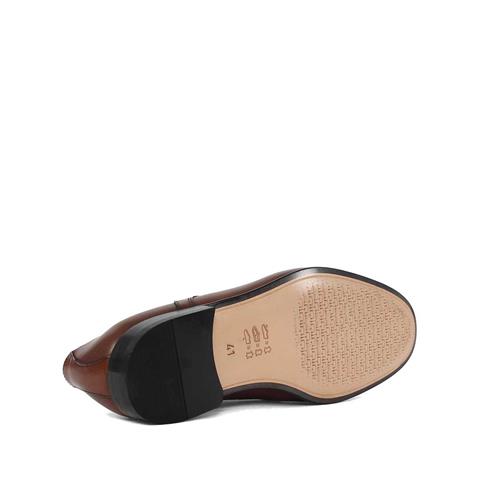 Erkek Taba Kösele Bağcıklı Deri Klasik Ayakkabı