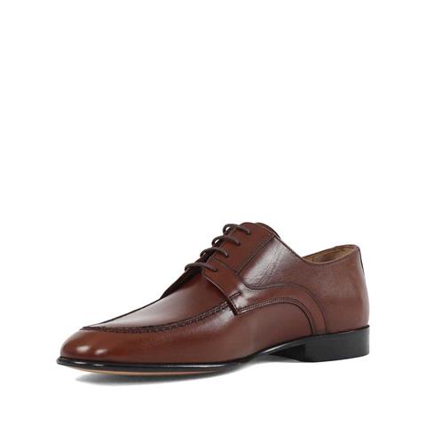 Erkek Taba Kösele Bağcıklı Deri Klasik Ayakkabı