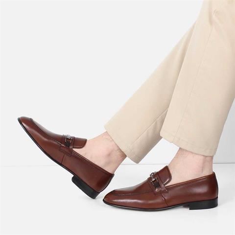 Erkek Taba Kösele Deri Loafer