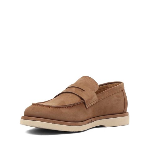 Erkek Taba Nubuk Deri Loafer