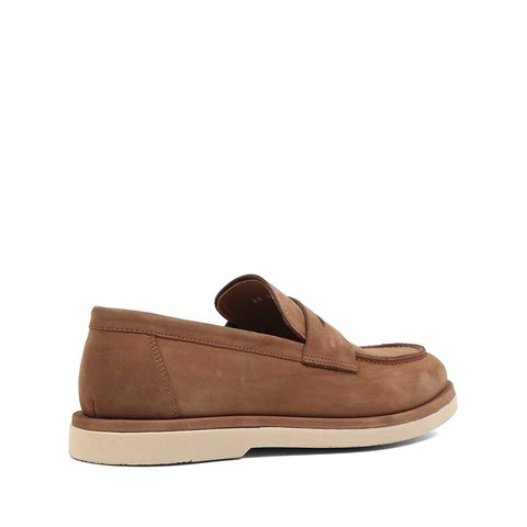 Erkek Taba Nubuk Deri Loafer