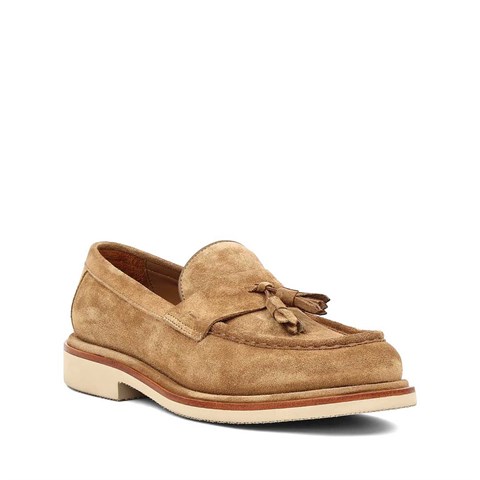 Erkek Taba Süet Deri Loafer