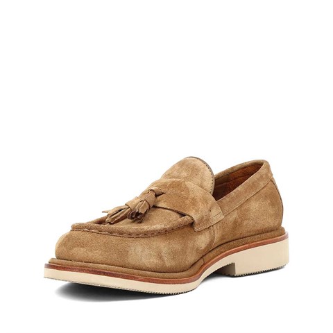 Erkek Taba Süet Deri Loafer
