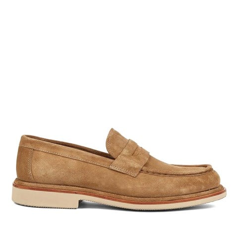 Erkek Taba Süet Deri Loafer