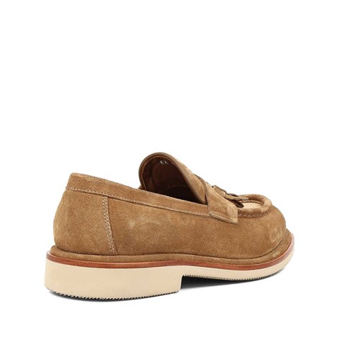 Erkek Taba Süet Deri Loafer