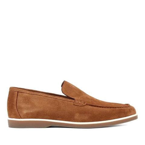 Erkek Taba Süet Deri Loafer