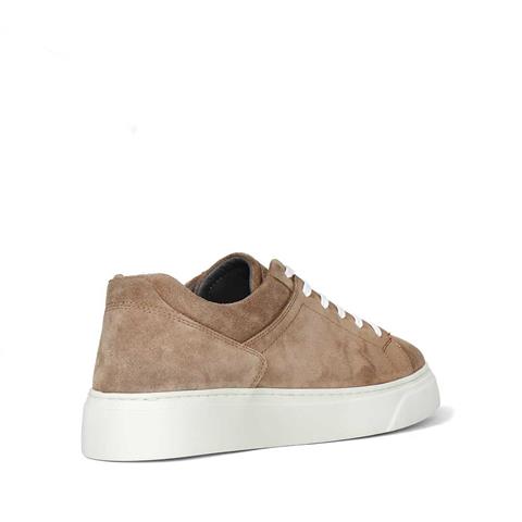 Erkek Vizon Bağcıklı Kalın Tabanlı Süet Deri Sneaker