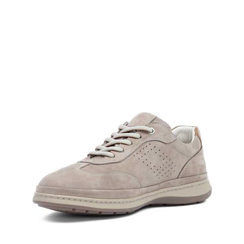 Erkek Vizon Bağcıklı Nubuk Deri Sneaker