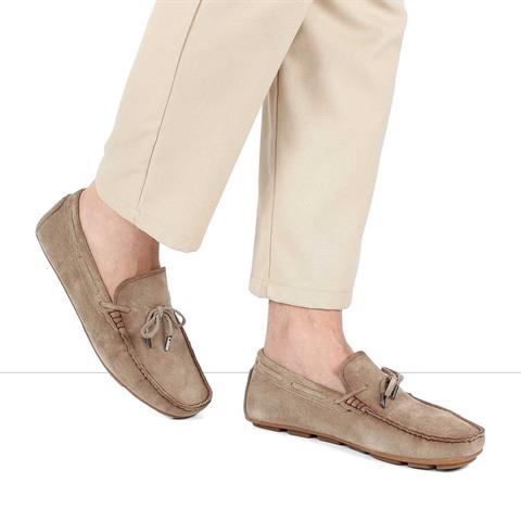 Erkek Vizon Bağcıklı Süet Deri Günlük Ayakkabı