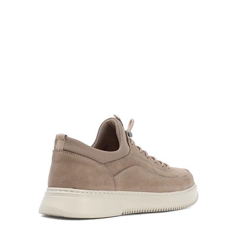 Erkek Vizon Kalın Tabanlı Nubuk Deri Sneaker