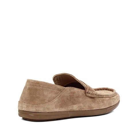 Erkek Vizon Süet Deri Loafer