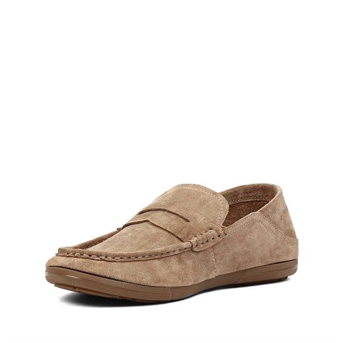 Erkek Vizon Süet Deri Loafer