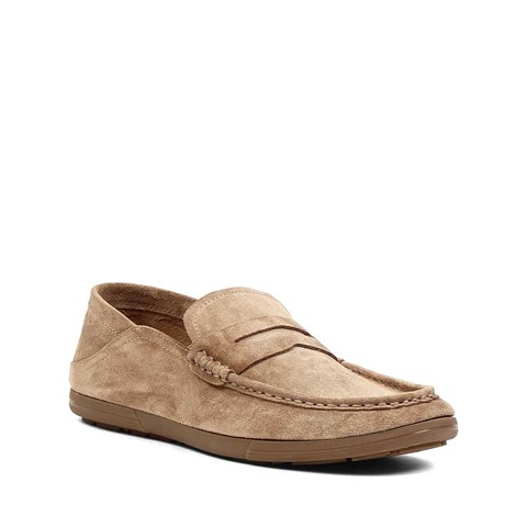 Erkek Vizon Süet Deri Loafer