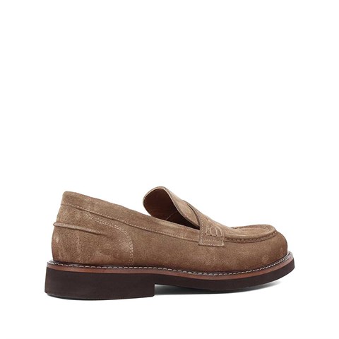Erkek Vizon Süet Deri Loafer