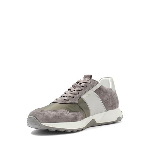 Erkek Gri Bağcıklı Süet Deri Sneaker