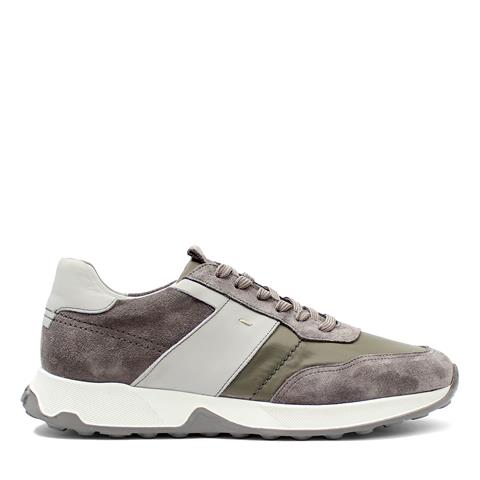 Erkek Gri Bağcıklı Süet Deri Sneaker