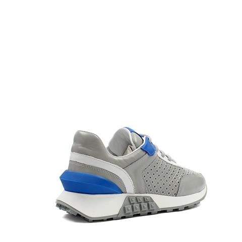 Kadın Gri Bağcıklı Kalın Tabanlı Deri Sneaker