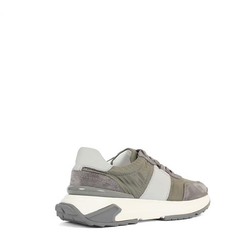 Erkek Gri Bağcıklı Kalın Tabanlı Süet Deri Sneaker