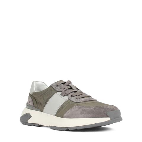 Erkek Gri Bağcıklı Kalın Tabanlı Süet Deri Sneaker