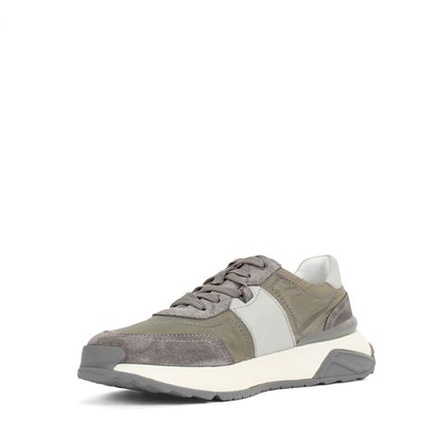 Erkek Gri Bağcıklı Kalın Tabanlı Süet Deri Sneaker