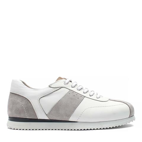 Erkek Gri Bağcıklı Süet Deri Sneaker