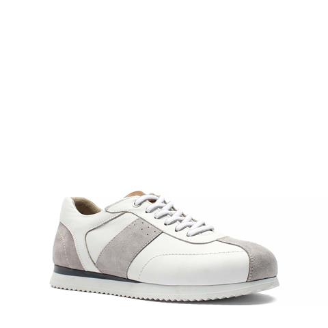 Erkek Gri Bağcıklı Süet Deri Sneaker