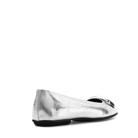 Kadın Gümüş Tokalı Deri Babet