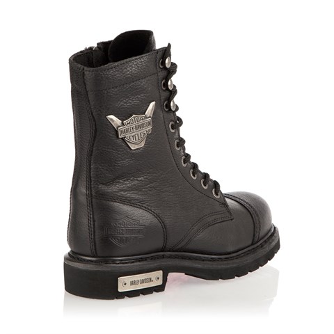 Harley Davidson Colmar Garson Siyah Deri Bot