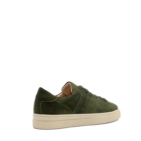 Erkek Haki Bağcıklı Kalın Tabanlı Süet Deri Sneaker