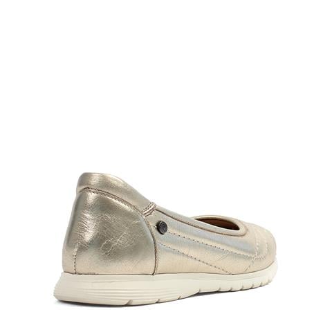 Kadın Altın Dikiş Detaylı Deri Ayakkabı